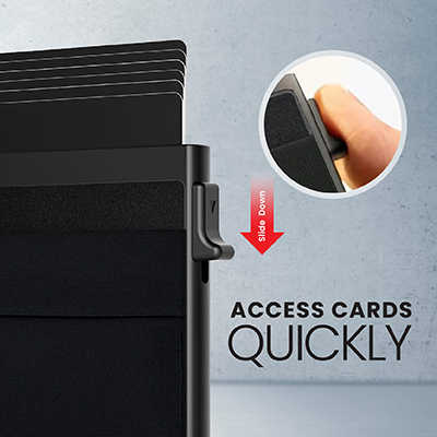 SIVA - RFID Block Card Holder with Sleeve - Black