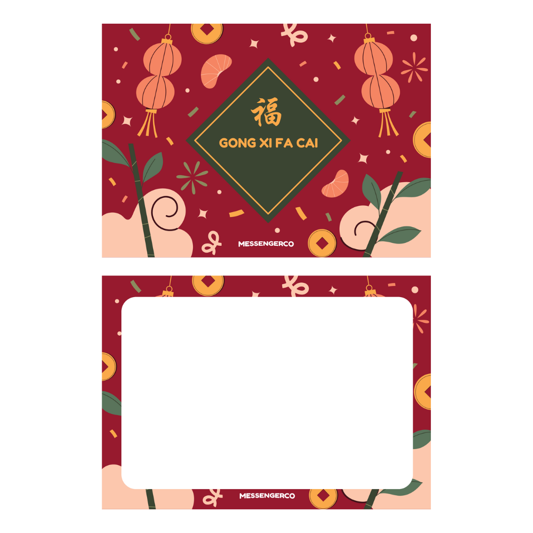 Greeting Card A6 Art Card 260gsm Digital Print - 2 side [Ready Design - CNY 2025 ]