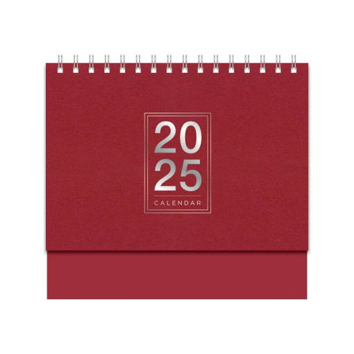 Kalergó - Minimalist Kraft Desk Calendar - Red