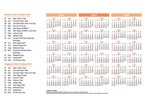 Kalergó - Minimalist Kraft Desk Calendar - Orange