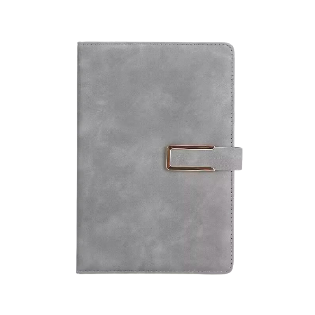 LEGACY Suede Notebook A5 with Magnetic Buckle - Grey