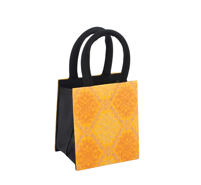 Yellow Songket Bag XXS 15 x 13 x 7.5 cm