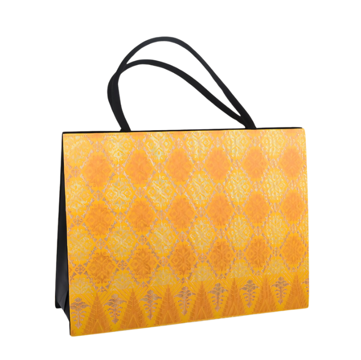 Yellow Songket Bag XXL 50 x 37 x 14 cm