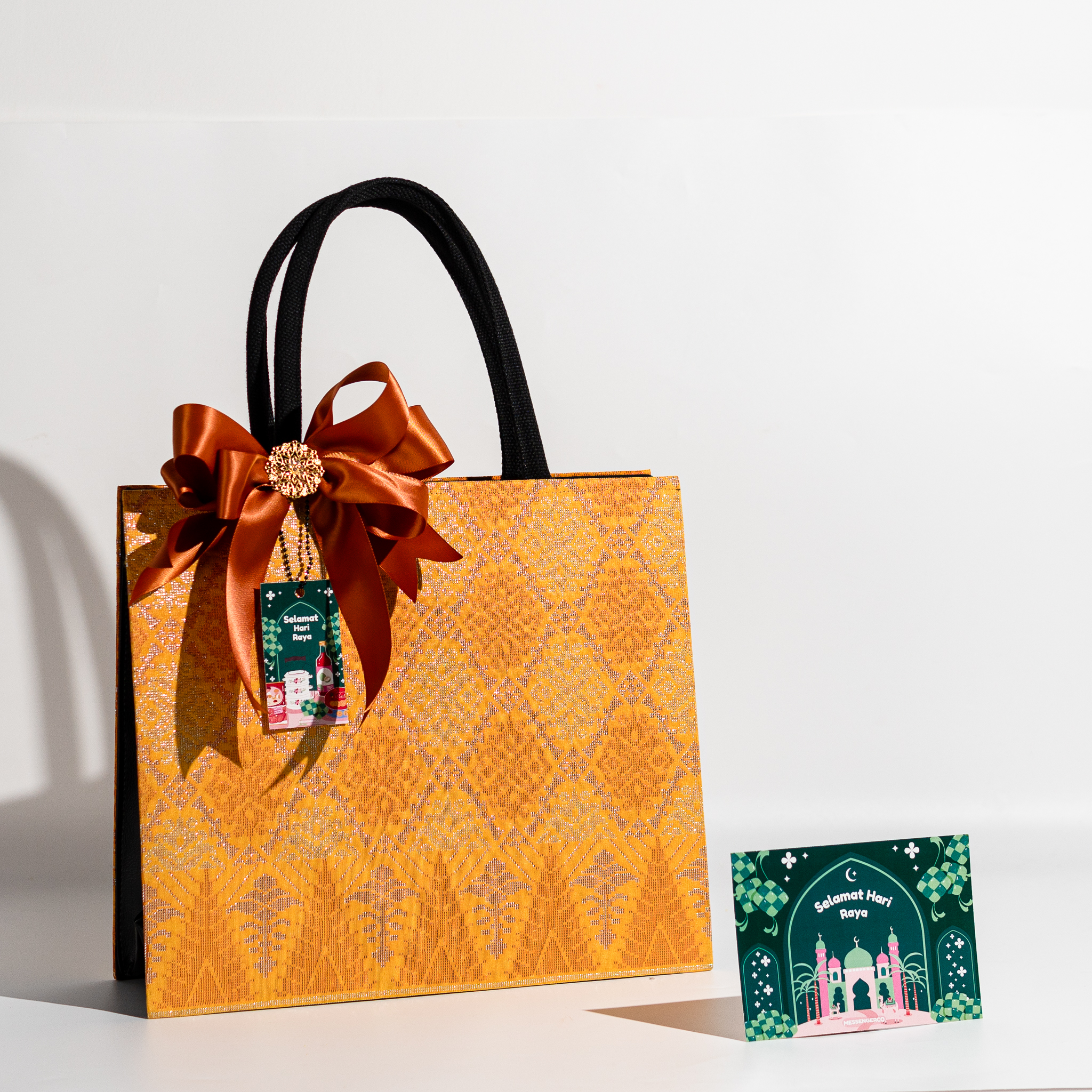 Yellow Songket Bag XXL 50 x 37 x 14 cm