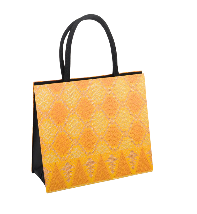 Yellow Songket Bag L 35 x 30 x 14 cm
