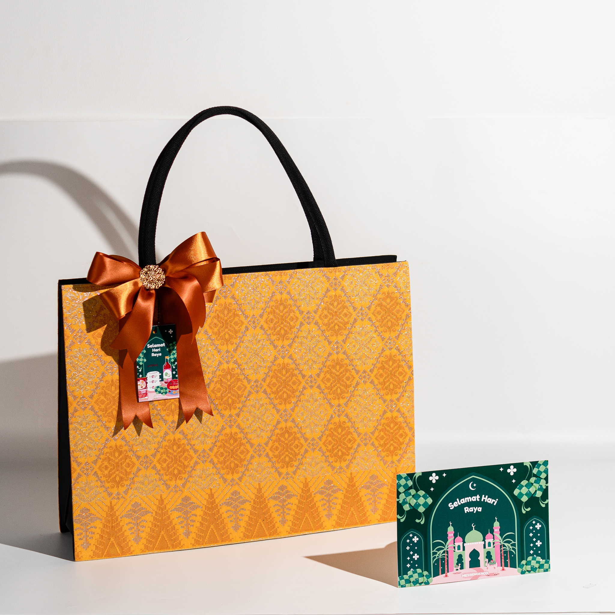 Yellow Songket Bag L 35 x 30 x 14 cm