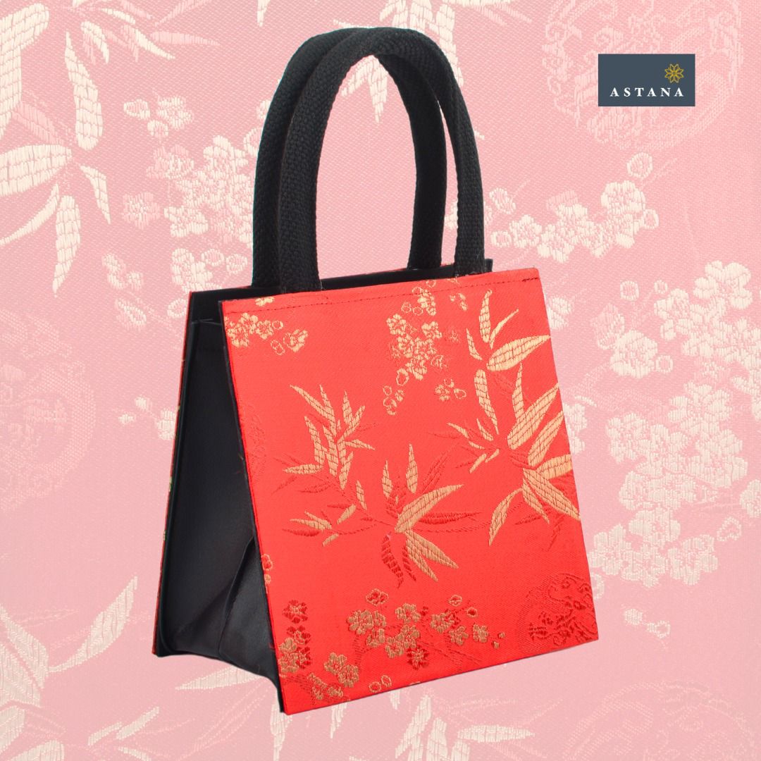 Red CNY Songket Bag S 21 x 22 x 14 cm)