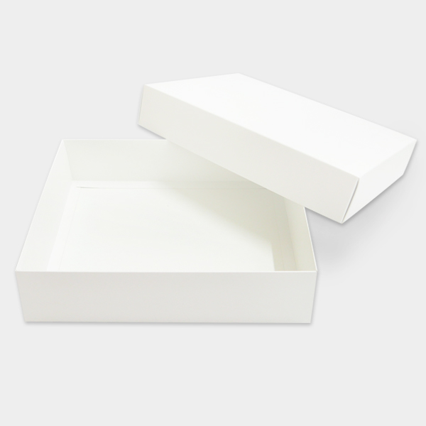 Rectangle 350gsm Art card Top Bottom Box Matte Laminated (A4: 31cm x 23cm x 7.5cm) - White