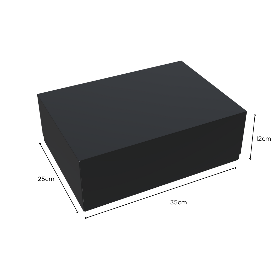 Large Rectangle Black Premier Gift Box (35x25x12cm) - Black
