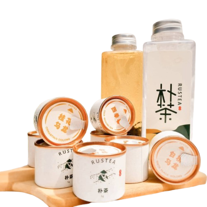Rustea Round Tea Canister - Rose Oolong