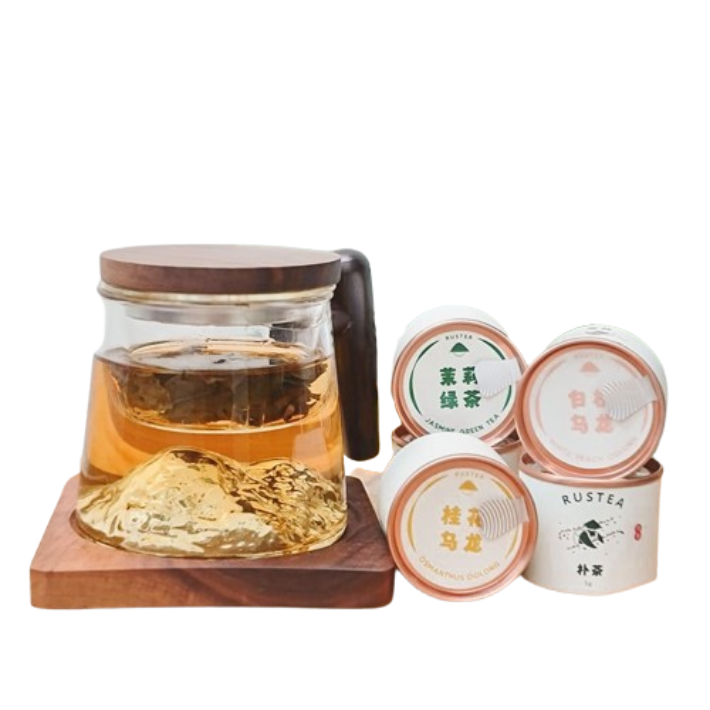 Rustea Round Tea Canister - Rose Oolong