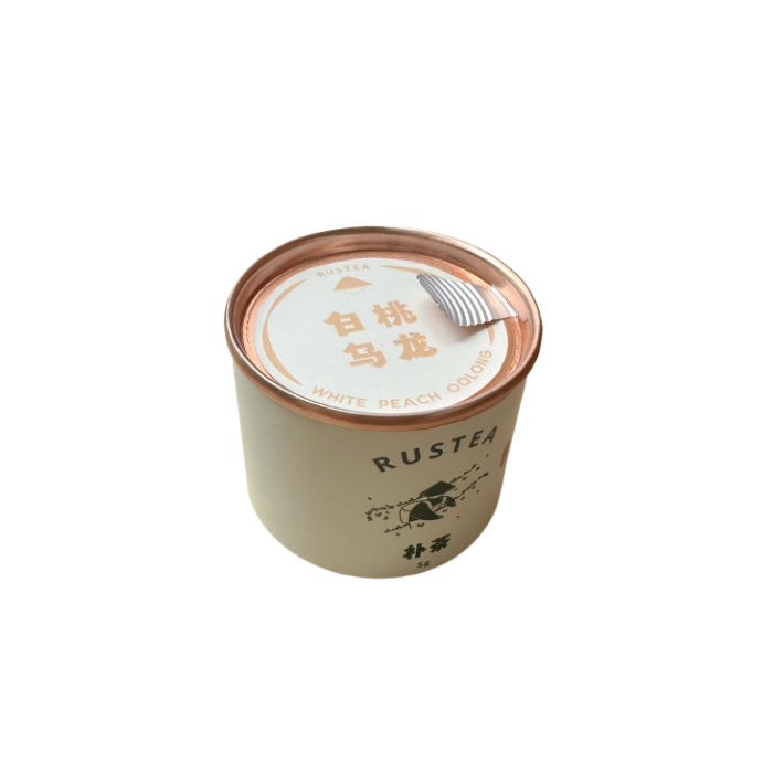 Rustea Round Tea Canister - White Peach Oolong