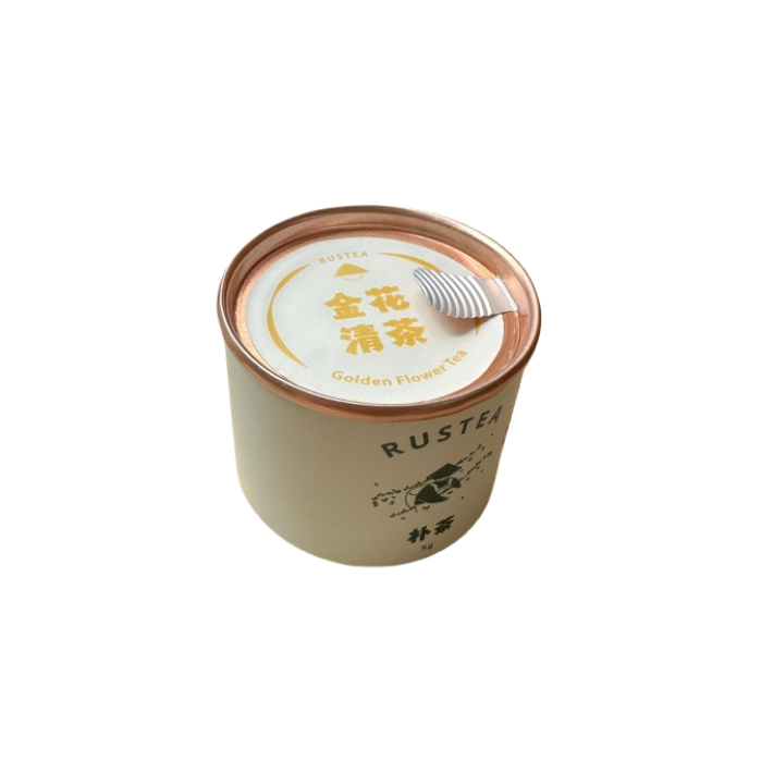 Rustea Round Flower Tea Canister -Golden Flower Tea