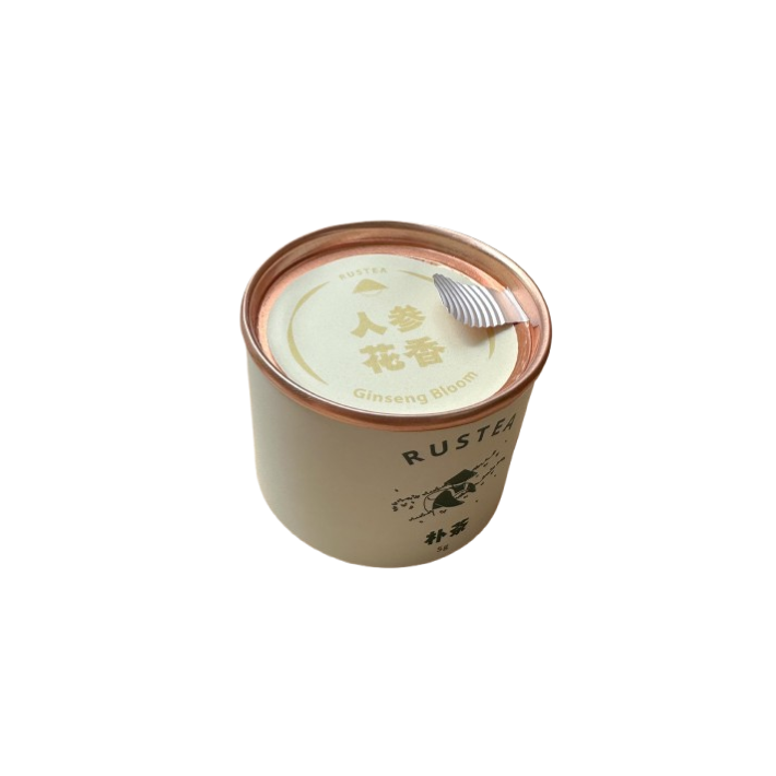 Rustea Round Flower Tea Canister -Ginseng Bloom