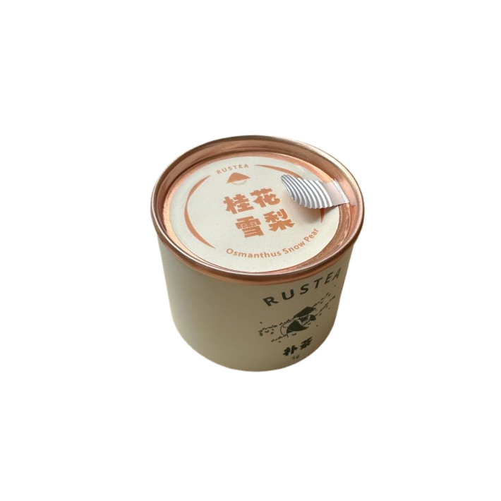 Rustea Round Flower Tea Canister -Osmanthus Snow Pear