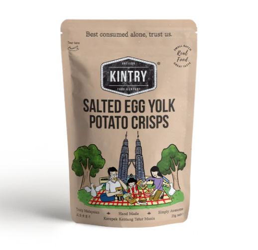 Kintry Salted Egg Yolk Potato Crisps | 25g | Halal