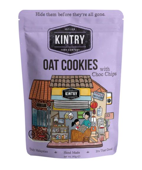 Kintry Oat Cookies Choc Chips | 140g | Halal