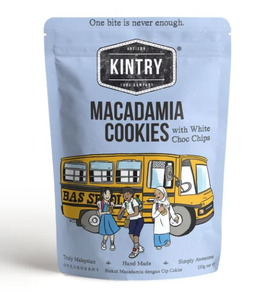 Kintry Macadamia White Choc Cookies | 120g | Halal