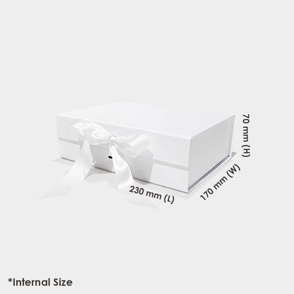 IDEAL White Collapsible Magnetic Lid Gift Box 230 x 170 x 70 mm
