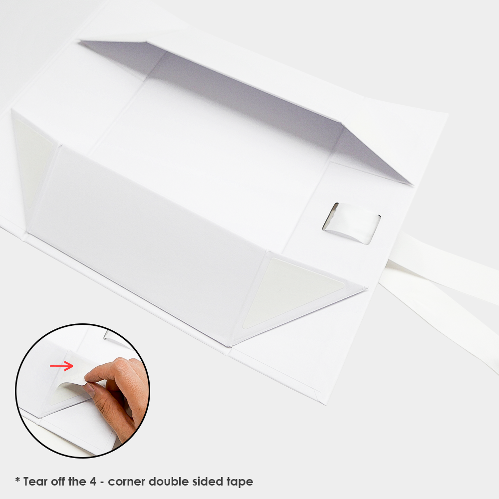 IDEAL White Collapsible Magnetic Lid Gift Box 230 x 170 x 70 mm