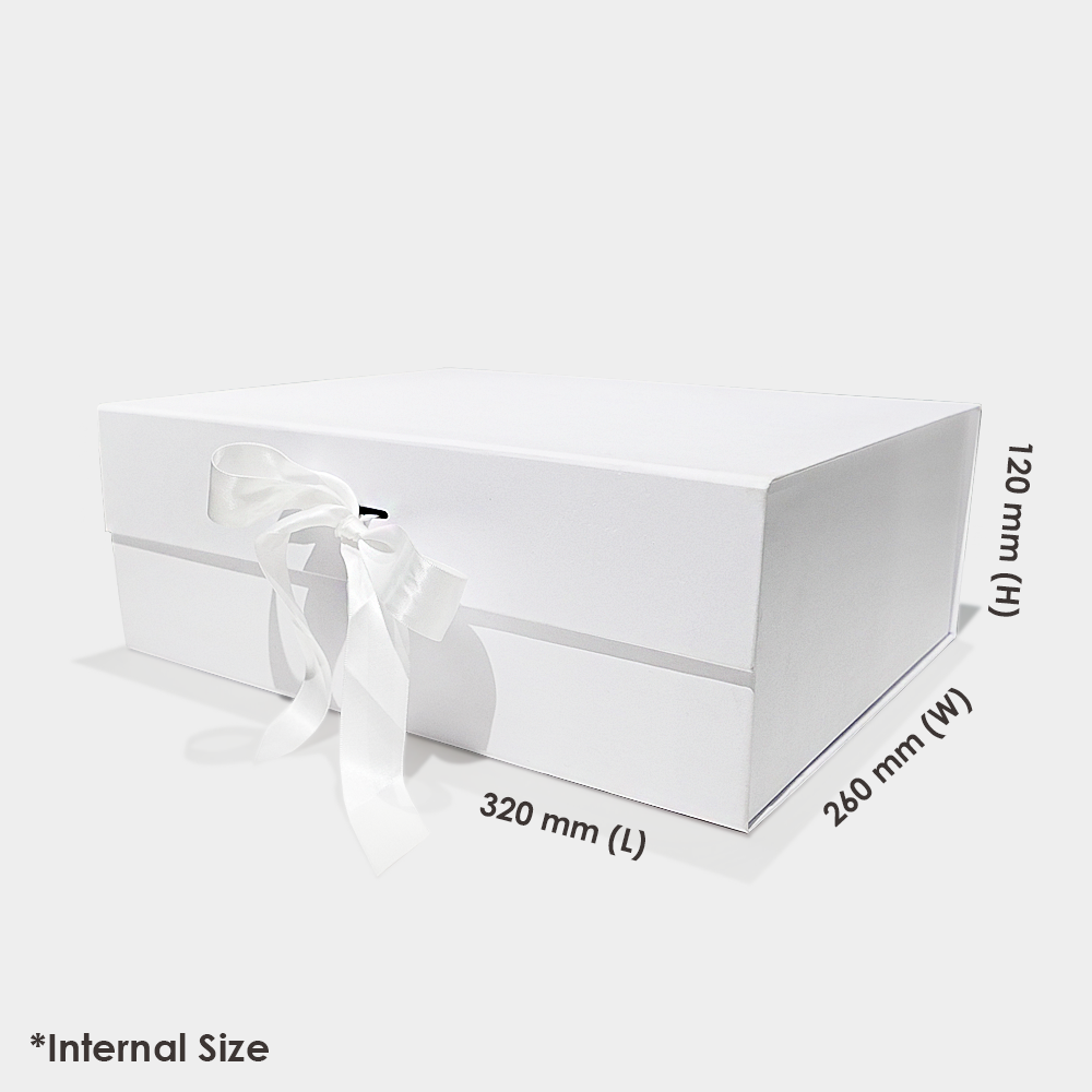 IDEAL White Collapsible Magnetic Lid Gift Box 320 x 260 x 120 mm