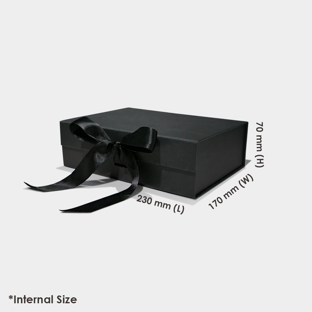 IDEAL Black Collapsible Magnetic Lid Gift Box 230 x 170 x 70 mm