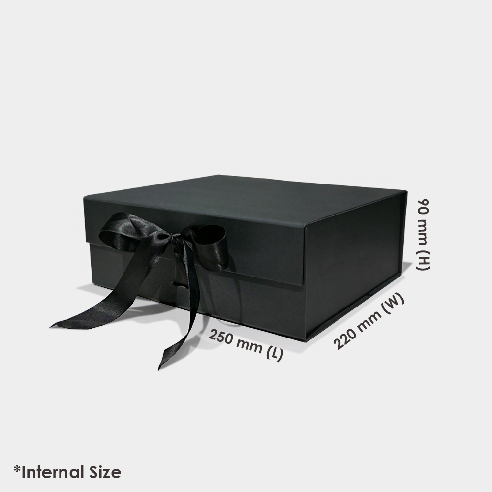 IDEAL Black Collapsible Magnetic Lid Gift Box 250 x 220 x 90 mm