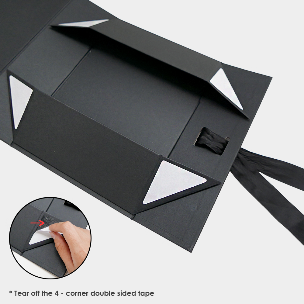IDEAL Black Collapsible Magnetic Lid Gift Box 250 x 220 x 90 mm