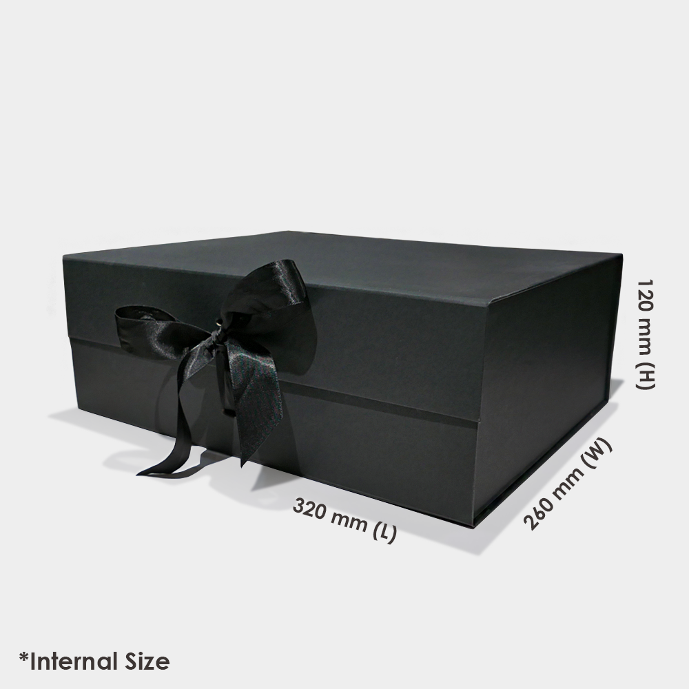 IDEAL Black Collapsible Magnetic Lid Gift Box 320 x 260 x 120 mm