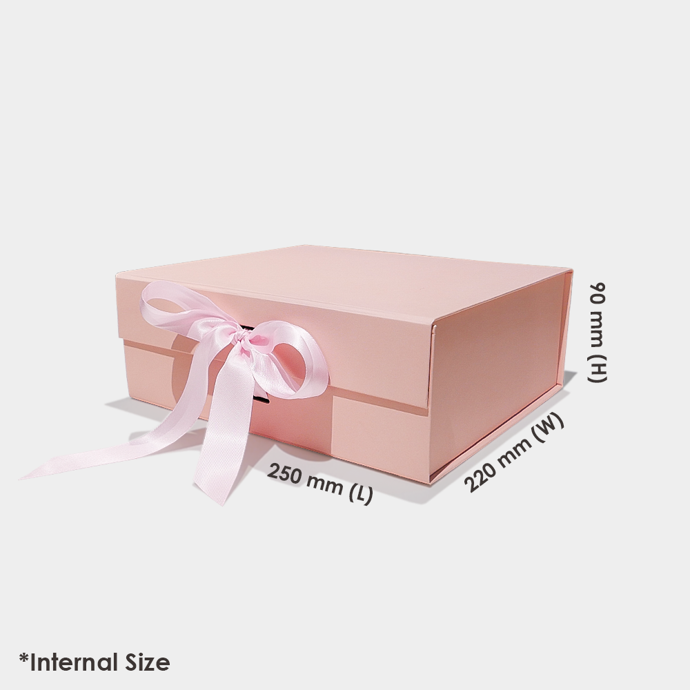 IDEAL Pink Collapsible Magnetic Lid Gift Box 250 x 220 x 90 mm