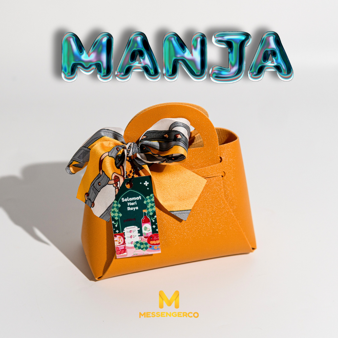 Yellow PU Leather Tote Doorgift Bag - 15*14*6cm