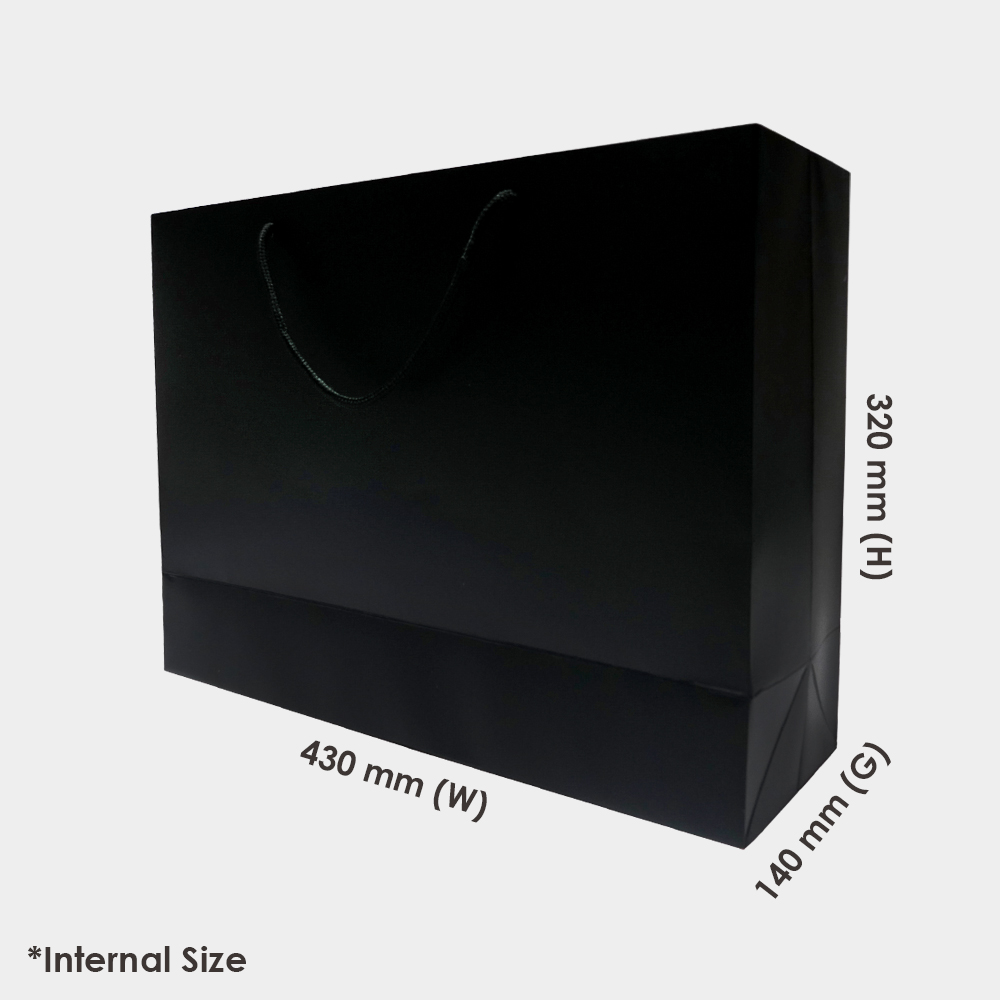 X-Large Landscape Premier Gift Bag 430 x 140 x 320 mm Black