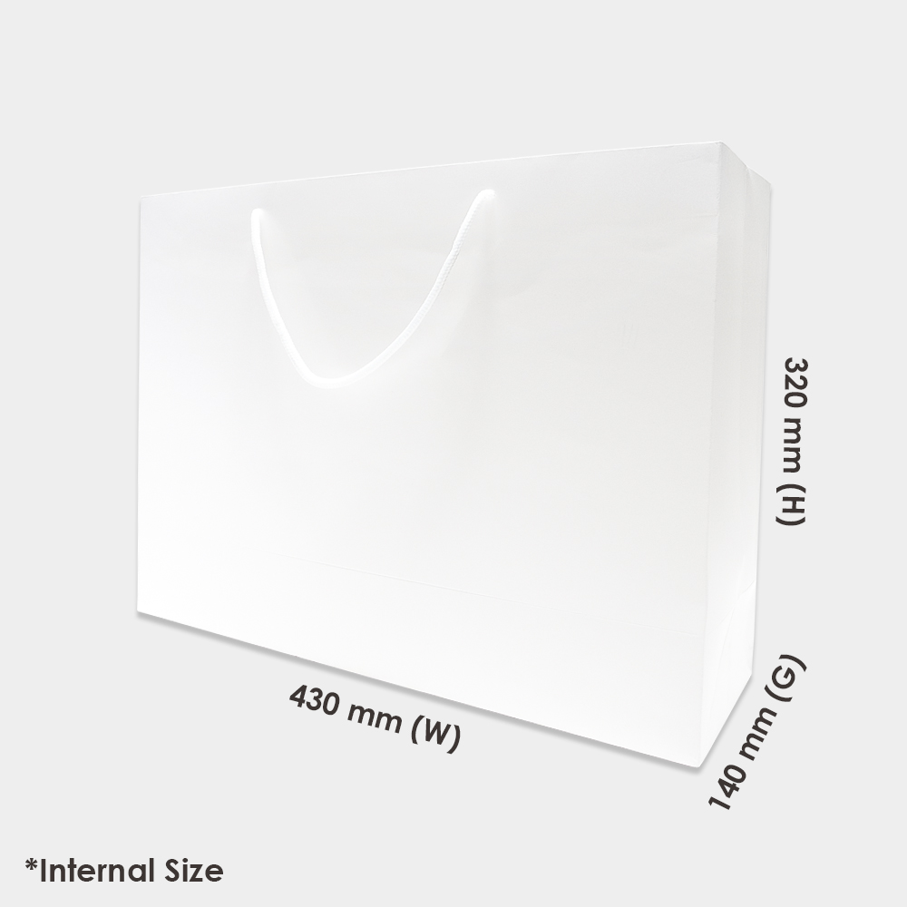 X-Large Landscape Premier Gift Bag 430 x 140 x 320 mm White