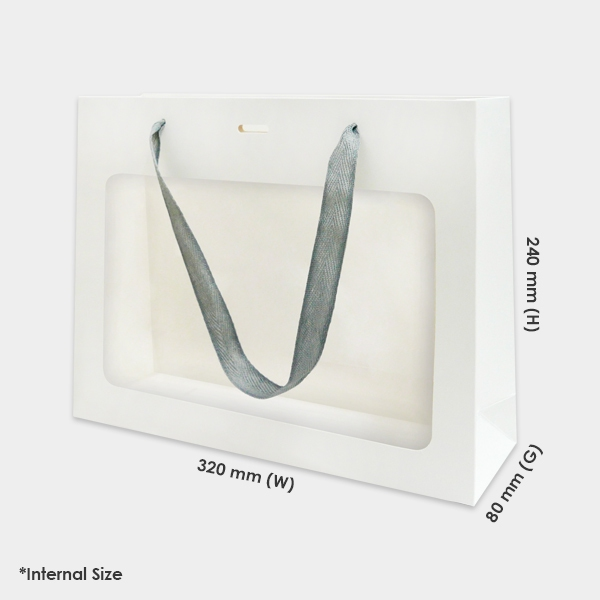Flat Window Premier Carrier Bag 320 x 80 x 240 mm