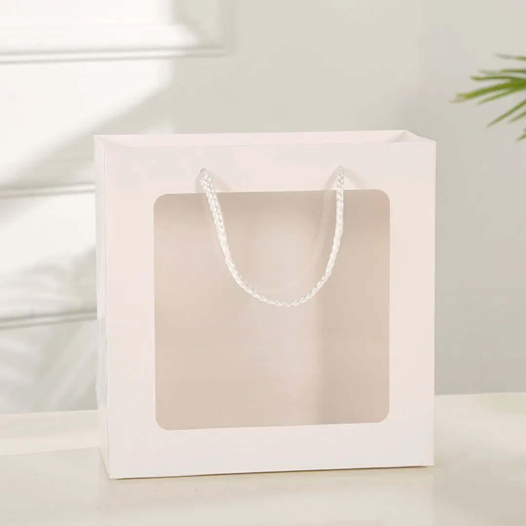 Paper Bag with Window for Doorgift XL: 32cm x 26cm x 12cm White