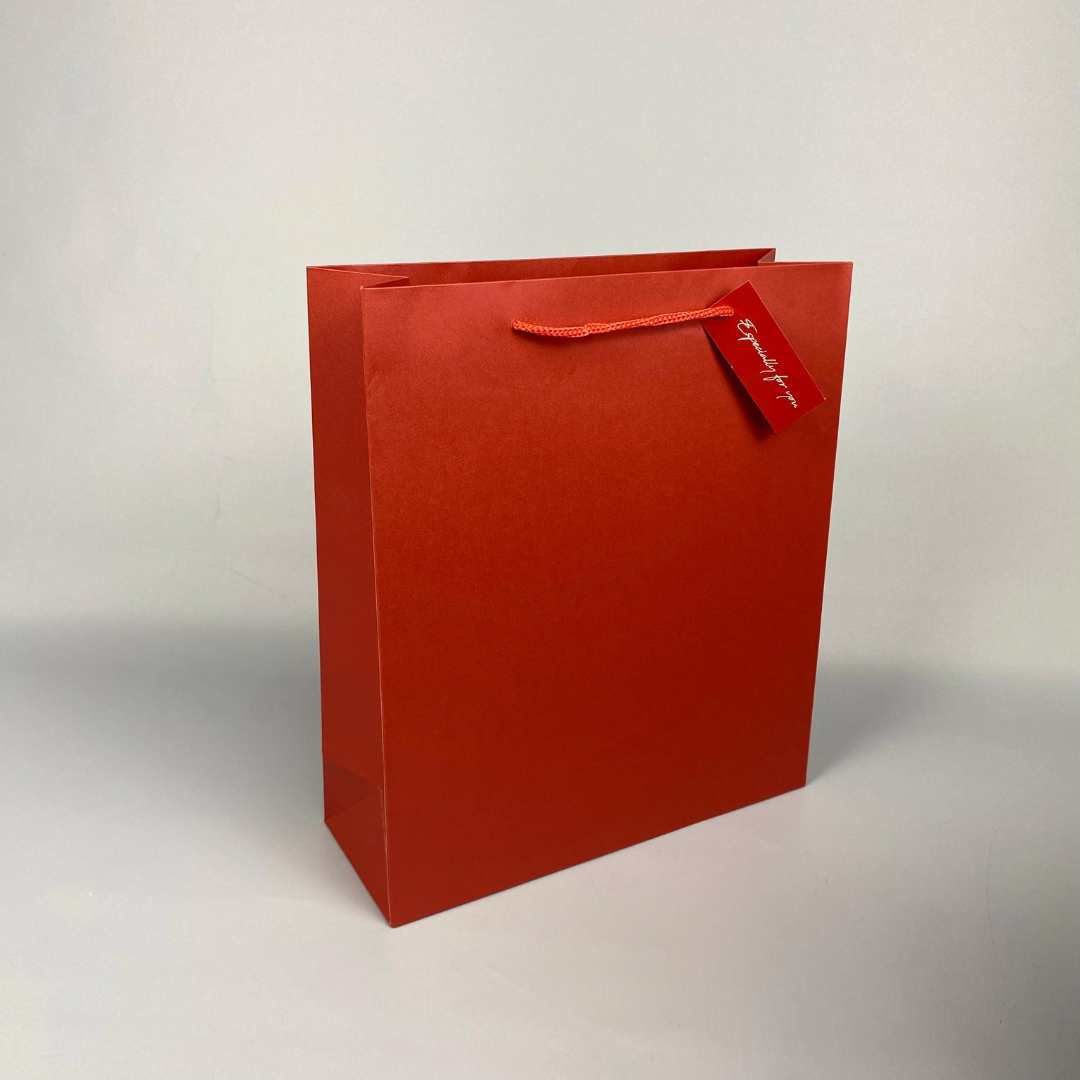 Pearlescent Paper Gift Bag Large 28cm(L)x 10cm(W)x 32cm(H) Red