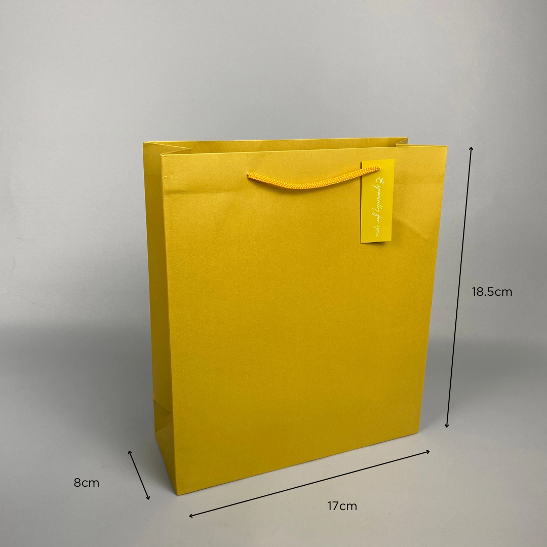 Pearlescent Paper Gift Bag Small 17cm(L)x 8cm(W)x 18.5cm(H) Gold