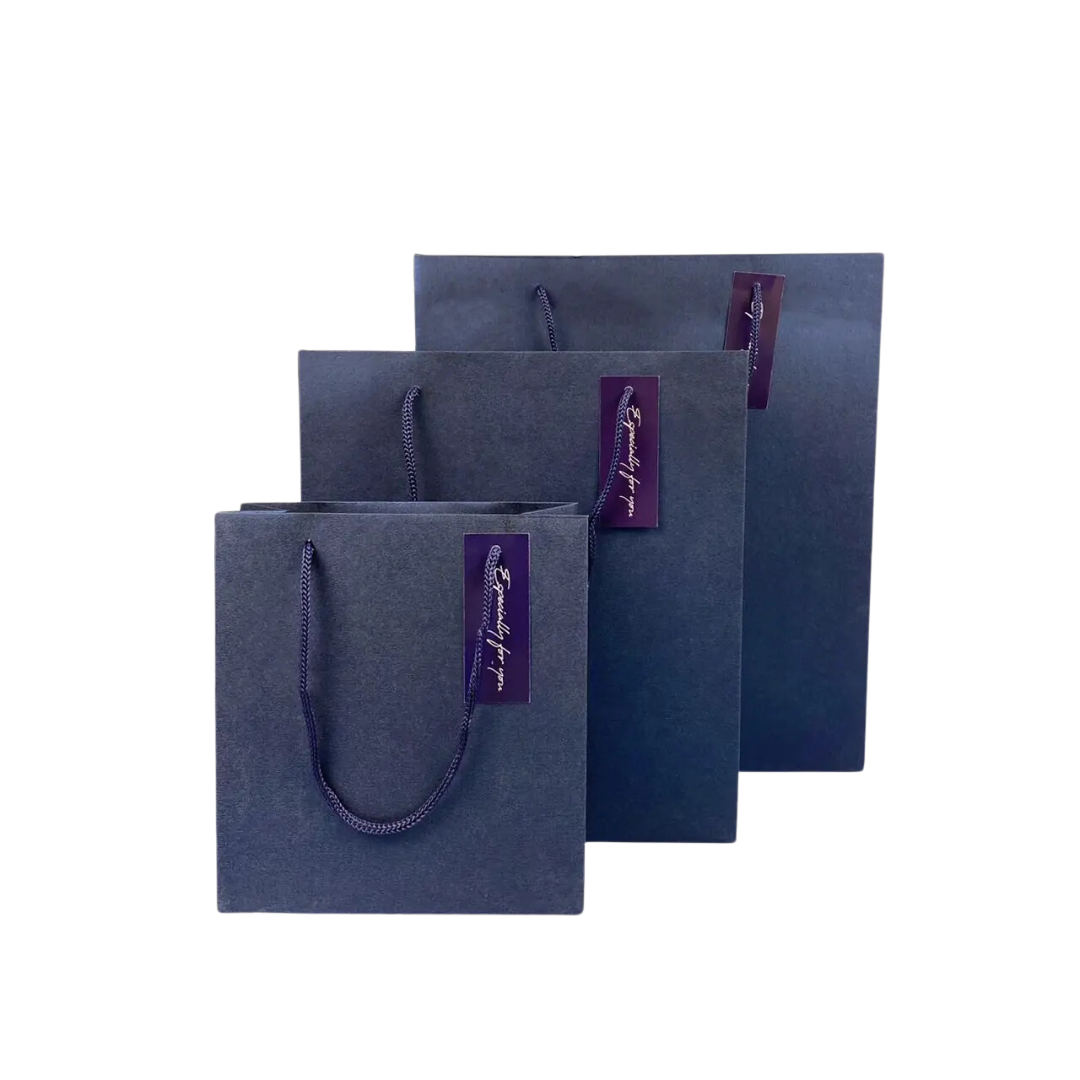 Pearlescent Paper Gift Bag Large 28cm(L)x 10cm(W)x 32cm(H) Blue