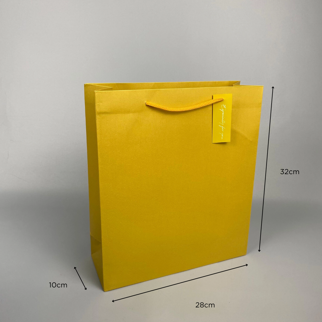 Pearlescent Paper Gift Bag Large 28cm(L)x 10cm(W)x 32cm(H) Gold