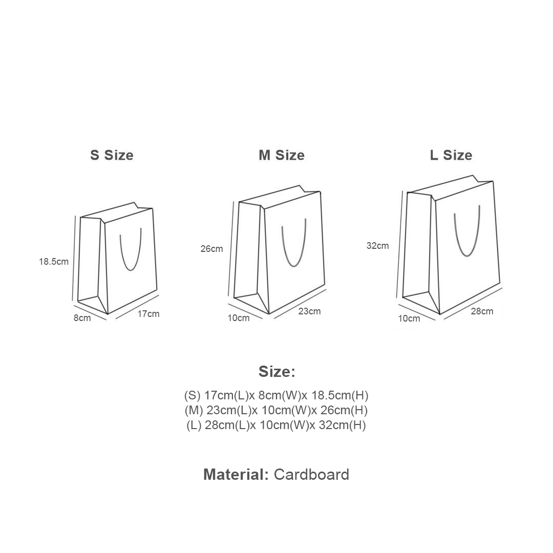 Pearlescent Paper Gift Bag Small 17cm(L)x 8cm(W)x 18.5cm(H) Cream