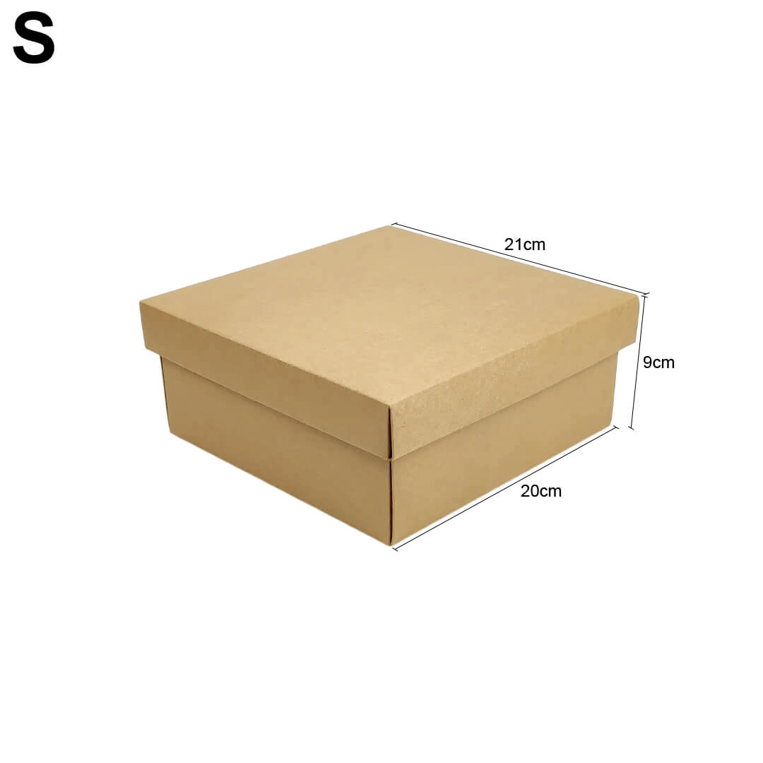 Square Brown Kraft Box - S - (21cm x 20cm x 9cm)