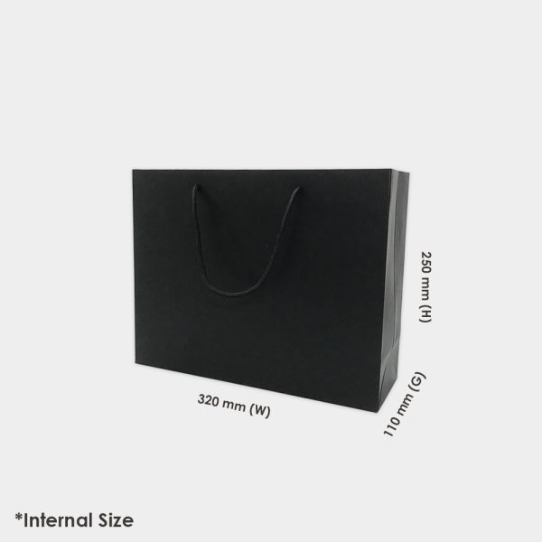 M-Large Landscape Premier Gift Bag 250 x 320 x 110 mm Black