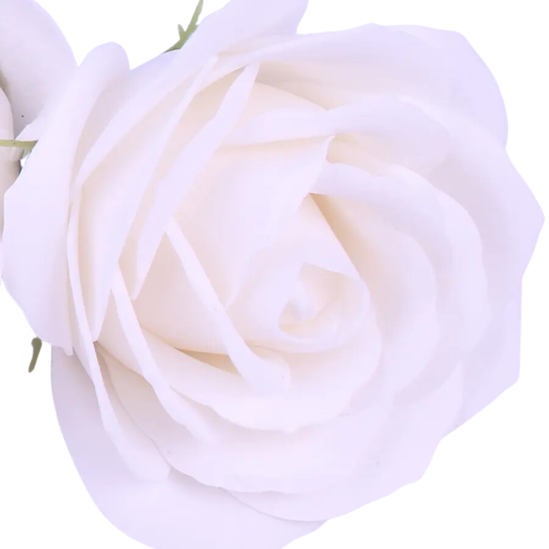 5 Layer Rose Fragrant Scented Soap Flower White