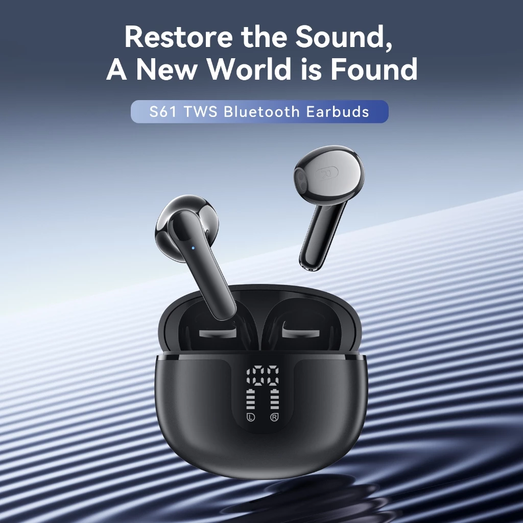 Wireless Headphone TWS 5.3 earphone Wireless Bluetooth Microphone Call Noise Reduction Earbuds - Black