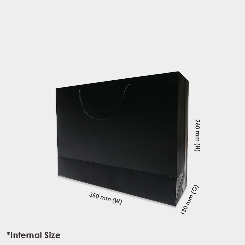 Large Landscape Premier Gift Bag 350 x 130 x 260 mm Black