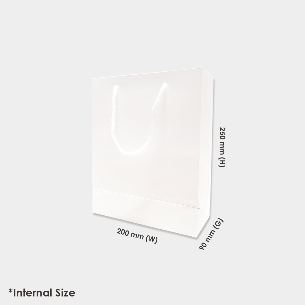 Small Portrait Premier Gift Bag 200 x 90 x 250 mm White