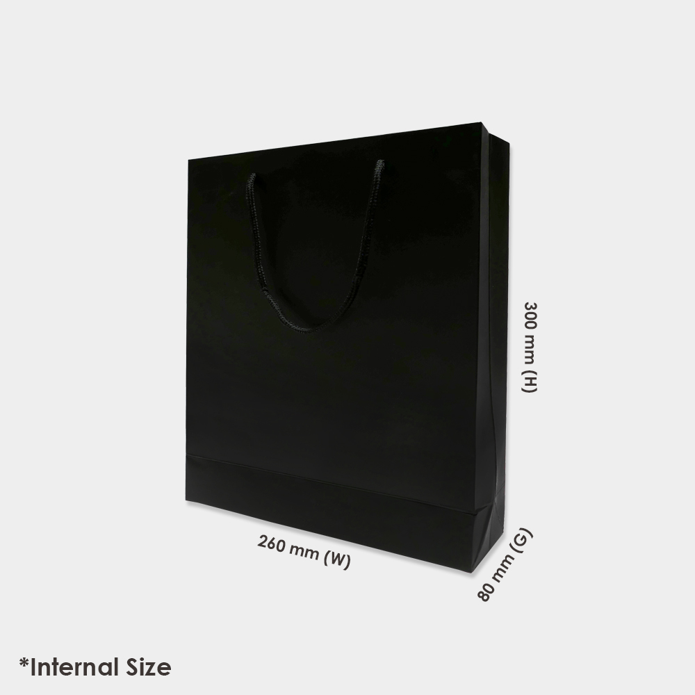 Medium Portrait Premier Gift Bag 260 x 80 x 300 mm Black