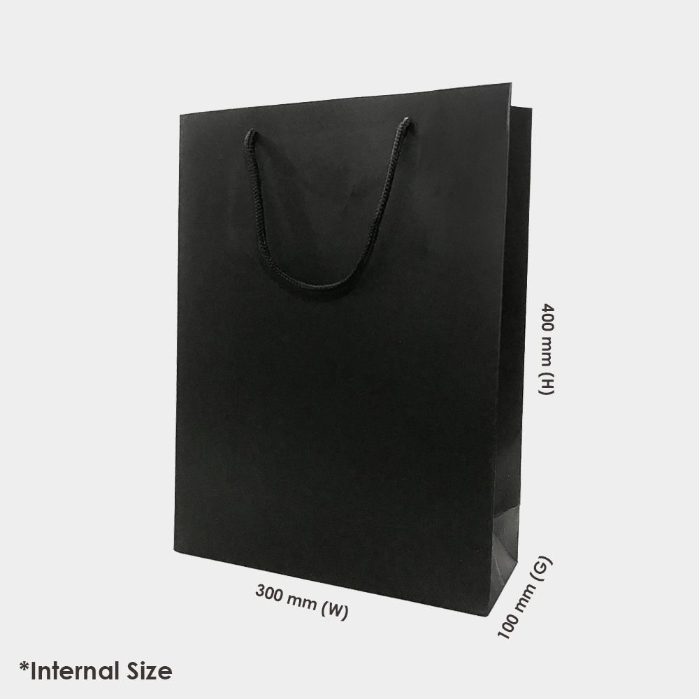 X-Large Portrait Premier Gift Bag 400 x 300 x 100 mm Black