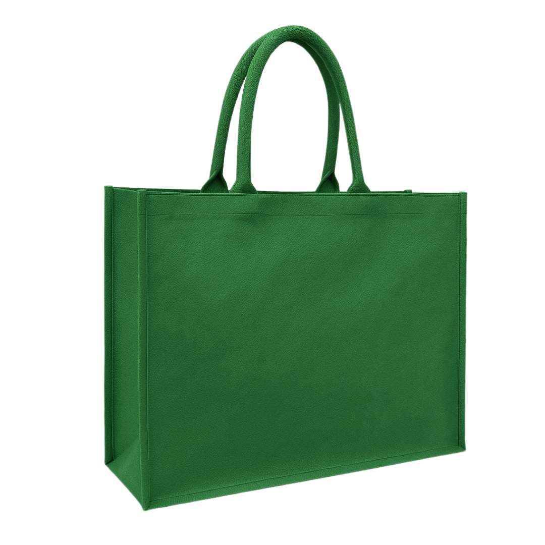 Laminated Canvas Bag 41cm(W) x 35cm(H) x 15cm(G) - Green