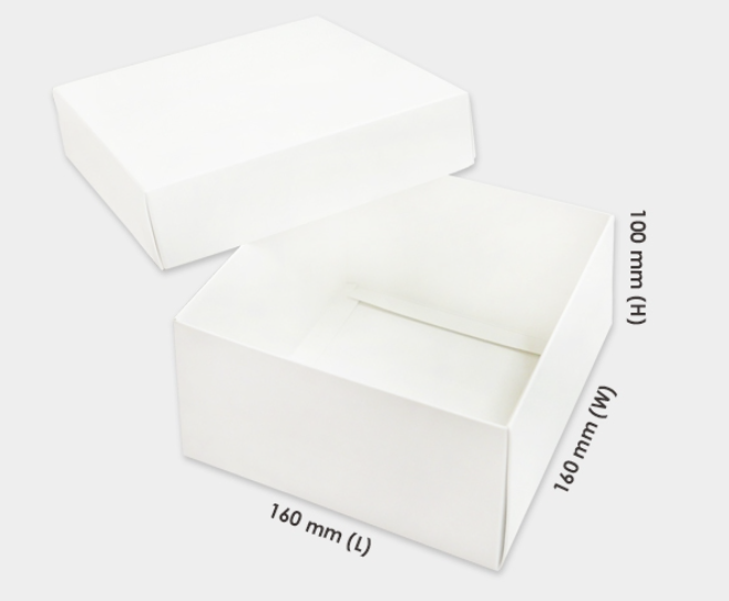 MEDIUM SQUARE WHITE PREMIER GIFT BOX 160 x 160 x 100 mm